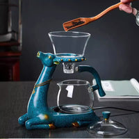 功夫茶具全自动玻璃创意冲茶器家用批发简约懒人泡茶器煮茶壶套装