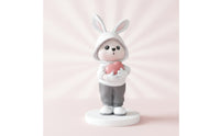 Rabbit Figurine with Heart Artisanal Rabbit Figurine Charming for Living Room