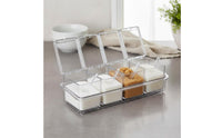 4 Compartment Seasoning Box Dust-Proof Lids 4 Compartment Seasoning Box