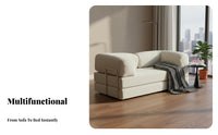 Convertible Design Fold-out Modular Floor Couch Space-Saving Foldable Floor Sofa Two-in-Single-Use Household Furniture Retro Design for Apartment Dwellers, Overnight Guests, Living Room, Small Apartments, Entertainment Area, Home Office
