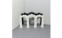 Miniature Arch Baroque Miniature Backdrop with Columns Carved Arch Backdrop for Photo Backdrops