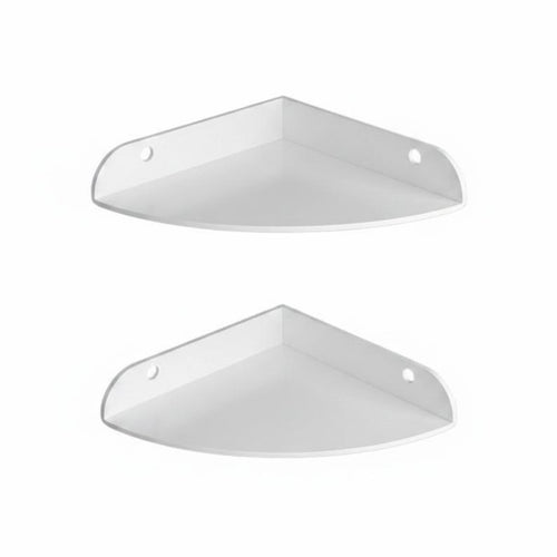 2 Pieces Floating Corner Shelf Raised Edges Acrylic Corner Shelf