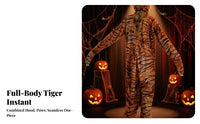 Full-Body Tiger Costume Hooded Tiger Onesie Cozy Animal Costume Lightweight for Stage Performances
