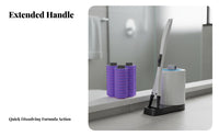 Toilet Brush Removes Tough Stains Toilet Scrubber Set Scratch for Lavatory