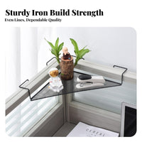 Space-Saving Design Triangular Cubicle Shelf Versatile Display Corner Rack Sturdy Support Office Organizer Strong Load-Bearing for off-Site Workers, Students, Home Gardeners, Balcony, Desk, Workspace, Study Room
