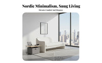 Modern Design Armless Chaise Lounge Minimalist design Accent Chair Thick Padded Seat Indoor Furniture Comfy for Apartment Dwellers, Homeowners, Interior Decorators, Living Room, Bedroom, perusing corner, Home Office