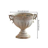 European Design Urn Vase Easy to Clean Vintage Iron Vase Even Edges for Balcony