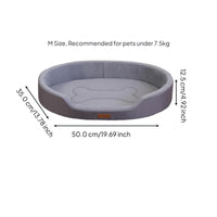 Orthopedic pet bed, washable cover