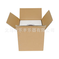 跨境8寸石英磨砂水晶坩埚音乐碗羊皮棒套装天蓝色莲花款式