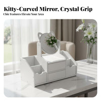 Vanity Case with Mirror Large Capacity Makeup Container Drawer Compartments