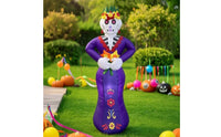 Halloween Skeleton Inflatable Standing Halloween Skull Inflatable Violet Outdoor for Porch, Party