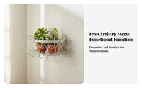 Semicircle Wall Basket Decorative Plant Holder Easy Installation for Gift Givers