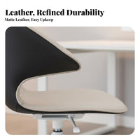 Armless Shell Chair on casters Minimalist & design rotating Seat Height Adjustable