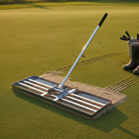 Lawn Leveling Rake Easy to Clean Stainless Steel Level Head Rake Long Handle