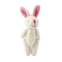 Small Stuffed Bunny with Hanging Cord Mini Bunny Keychain Pendant Embroidered Stuffed Pendant Cute for Keys