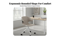 Armless Shell Chair on casters Minimalist & design rotating Seat Height Adjustable