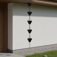 Bell Rain Chain Functional Drainage Hanging Rain Chain Easy Installation Outdoor Decor for Garden