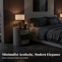 C-Shaped End Table with Drawer Minimalist design Household Furniture for Students