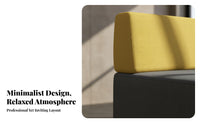 Hardwood Wood Frame Upholstered Waiting Bench configurable Combination Upholstered Bench with Backrest Modern design Commercial Furniture Performance Fabric Upholstery for Visitors, Salon Owners, Office Managers, Reception Area, Break Room