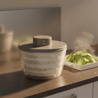 Large Capacity Electric Salad Dryer Rapid Dehydration Electric Vegetable Dryer Food-Grade Material Vegetable Dehydrator Bowl Two-Tier Design