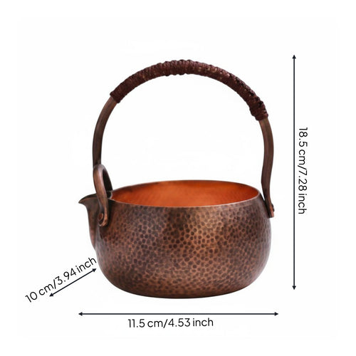 Copper Tea Pitcher Handmade Kung Fu Tea Pitcher Easy to Clean Fairness Cup