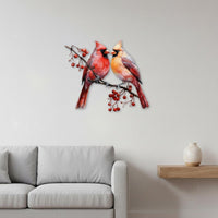 Two Birds on Branch Wall Decor Colorful Songbird Wall Decor Nature Art for Living Room, Entryway, Bedroom