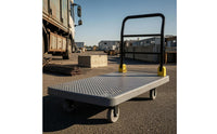 Perforated Platform Trolley Heavy-Duty Foldable Flatbed Trolley Swivel Wheel Cart High Capacity Material Handling Reinforced