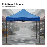 Folding Canopy Tent Foldable 4-Legged Rainproof Quick-Setup Gazebo for Market Vendors, Event Organizers, Backyard, Campsite, Picnics