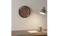 Wooden Wall Timepiece Solid Wood Quiet Wall Timepiece 3D Numbers for Living Room