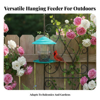 Foldable Avian Feeder Ready to Hang Hanging Avian Feeder Garden Accessory Weather Resistant 360-Degree Perch for Balcony