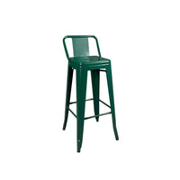 Upholstered Highspine Bar Stool rustic design Counter Chair With supportrest Built-in Footrest for Homeowners, Cafe, Dining Area