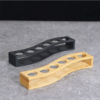 Bamboo Shot Glass Rack, Bullet Cup Holder, Double Row 12-Hole