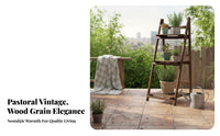 Multi-Tier Storage Multi-Tier Louvered Doors Etagere with Cabinet Rustic Design Long-Concludinging Frame for Families, Balcony
