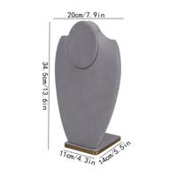 Necklace Display Bust Light Elegant Design Jewelry Mannequin Stand Stable Metal Base Portrait Neckline Display Stand for Live Broadcasting, Boutique