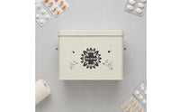Metal First Aid Box White Supply Organizer Moisture Resistant