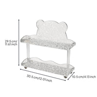 Acrylic Cosmetic Storage Rack Nordic Design Acrylic Shelf Decorative Clear Washroom Organizer for Countertop