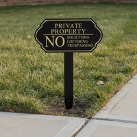 No Soliciting Yard Sign Weather-Resistant No Soliciting Sign Weatherproof