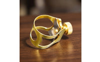 Alto Saxophone Ligature Adjustable Alto Sax Ligature Open-Frame Clamp for Performance, Rehearsal