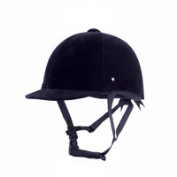 CE Certified Velvet Equestrian Helmet Sturdy Classic Riding Hat Easy to Maintain for Women, Men