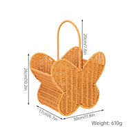 Butterfly Basket Woven Handheld Storage Basket Sturdy for Tabletop