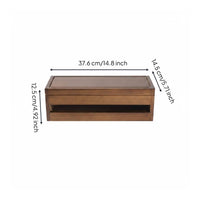 Desktop Cable Storage Box Solid Wood Desk Cord Organizer for Living Room