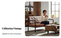 utilitarian and design Single-Seater with Exposed Frame Retro Design Lounge Chair Designer Furniture Indoor Seating Comfortable paddinging for Cafe Owners, Interior Designers, Apartment Dwellers, Living Room, perusing corner, Office, Bedroom