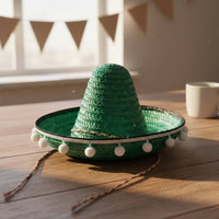 Tassel Sombrero Festive Colorful Sombrero Woven Festival Accessory for Carnival, Performance, Halloween