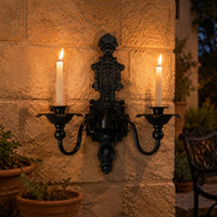 2 Pieces Wall-Mounted Candle Sconce Elegant Atmosphere Ornate Candle Sconce
