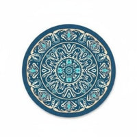 Bohemian Style Placemat Decorative Bohemian Style Drink Mat Colorful Patterns Round Mandala Cup Mat for Cafe