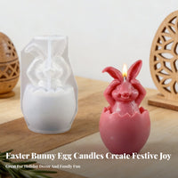 Easter Bunny Candle Form Reusable 3D Bunny Candle Form Easy to Deform Crafting Supply for DIY Enthusiasts, Kids, Holiday Decoration, Gift Making