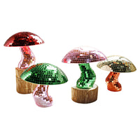 跨境新品Mushroom Disco Ball 镜面玻璃蘑菇迪斯科球装饰摆件