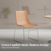Stackable Shell Chair Minimalist design Armless nested Chair Easy to Clean Space-Saving Design for Homeowners, Business Owners