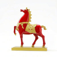 Horse Figurine with Base Embossed Horse Figurine Detailed Collectible for Housewarming