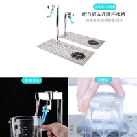 BEILAIFEI Stainless Steel Kitchen Faucet with Glass Rinser, Model TS463214